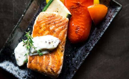 photo of salmon, healthy food to eat while pregnant